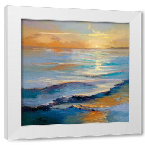 Ocean Overture White Modern Wood Framed Art Print by McMurry, Vicki