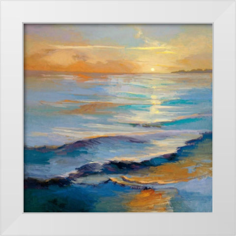 Ocean Overture White Modern Wood Framed Art Print by McMurry, Vicki