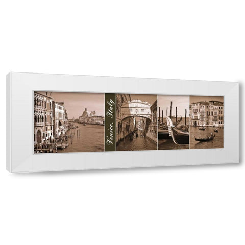 A Glimpse of Venice White Modern Wood Framed Art Print by Maihara, Jeff