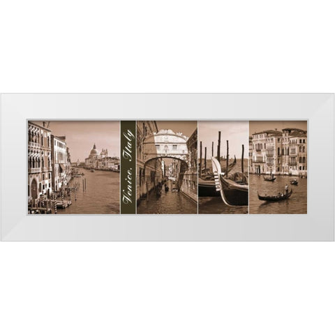 A Glimpse of Venice White Modern Wood Framed Art Print by Maihara, Jeff