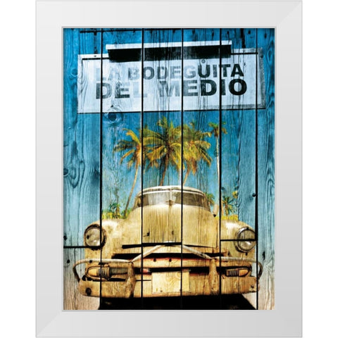 La Bodeguita  White Modern Wood Framed Art Print by Sola, Bresso