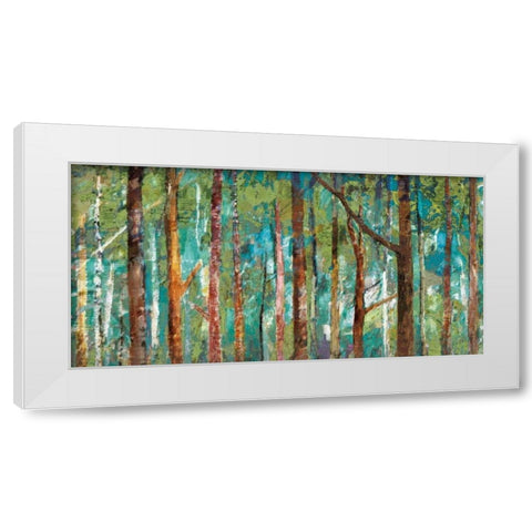 Woodland White Modern Wood Framed Art Print by Gold, Caroline