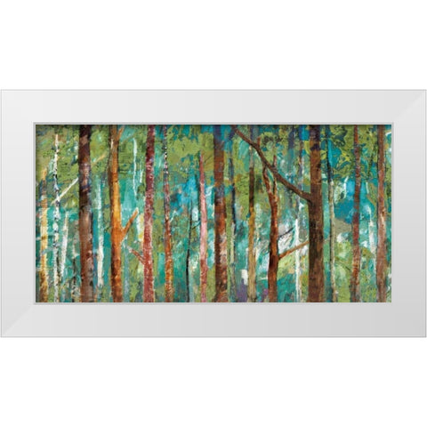 Woodland White Modern Wood Framed Art Print by Gold, Caroline