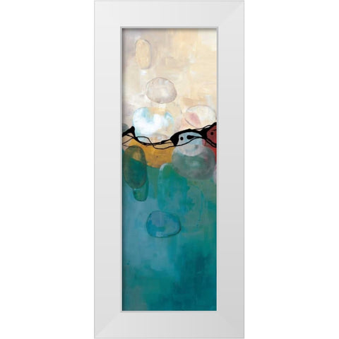 Retro Jewels I White Modern Wood Framed Art Print by Maitland, Laurie