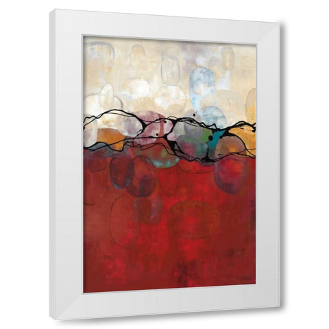 Retro Jewels II White Modern Wood Framed Art Print by Maitland, Laurie