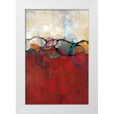 Retro Jewels II White Modern Wood Framed Art Print by Maitland, Laurie