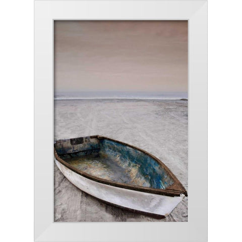 Dorymans Boat White Modern Wood Framed Art Print by Cahill, Michael