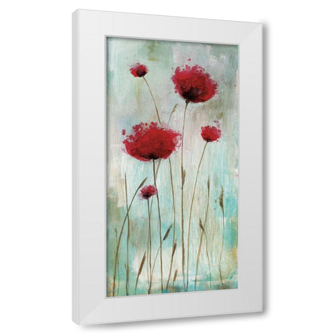 Splash Poppies I White Modern Wood Framed Art Print by Brink, Catherine