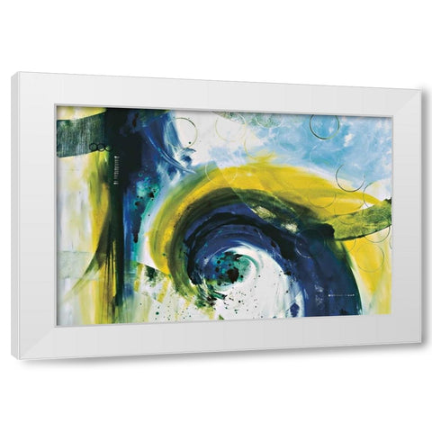 Rainfall White Modern Wood Framed Art Print by Hawkins, Julie
