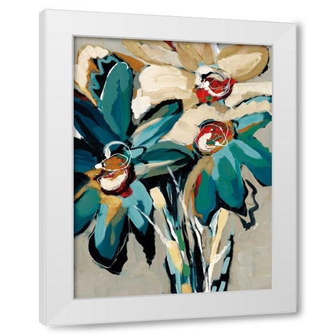 Blooming Blue I White Modern Wood Framed Art Print by Maritz, Angela