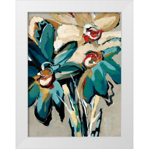 Blooming Blue I White Modern Wood Framed Art Print by Maritz, Angela