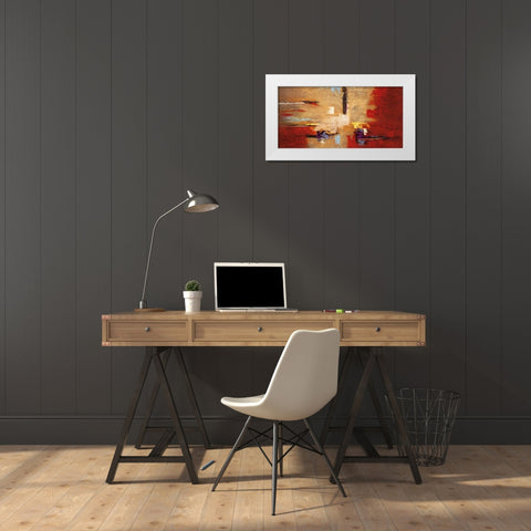 Montage White Modern Wood Framed Art Print by Villarreal Santos, Nancy