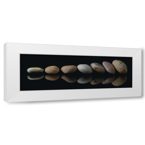 Lean On Me White Modern Wood Framed Art Print by Frank, Assaf