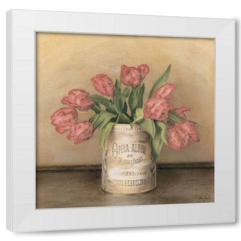 Royal Tulips White Modern Wood Framed Art Print by Atria, Cristin