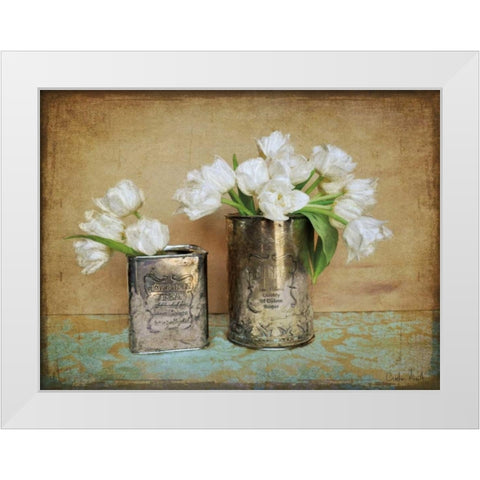 Vintage Tulips I White Modern Wood Framed Art Print by Atria, Cristin