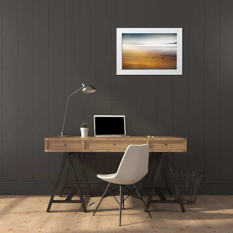 Quiet Invitation White Modern Wood Framed Art Print by Pelkey, Marvin