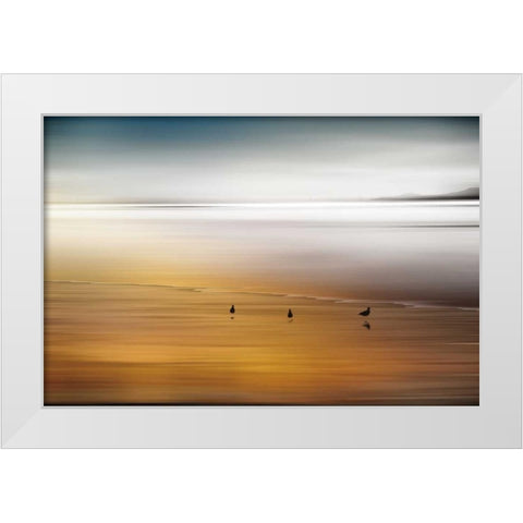 Quiet Invitation White Modern Wood Framed Art Print by Pelkey, Marvin