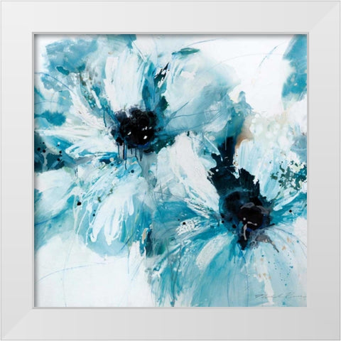 Blue Crush I White Modern Wood Framed Art Print by Barnes, Natasha