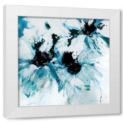 Blue Crush II White Modern Wood Framed Art Print by Barnes, Natasha