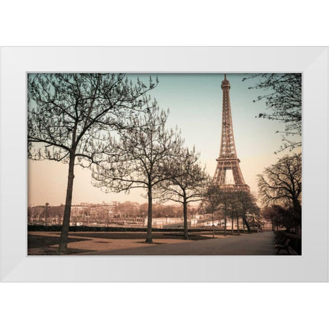 Remembering Paris White Modern Wood Framed Art Print by Frank, Assaf