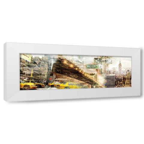 Collage Moments White Modern Wood Framed Art Print by Sola, Bresso