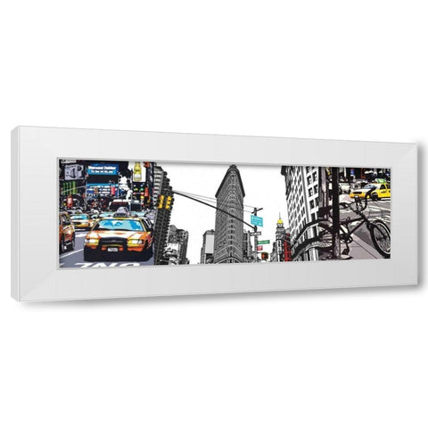 New York White Modern Wood Framed Art Print by Fairbrother, Jo