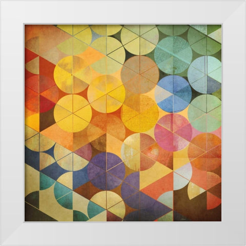 Full Circle I White Modern Wood Framed Art Print by NOAH