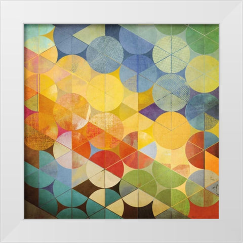 Full Circle II White Modern Wood Framed Art Print by NOAH