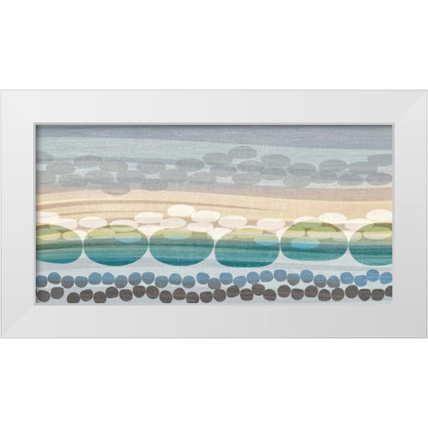 Pebble Beach White Modern Wood Framed Art Print by Venter, Tandi