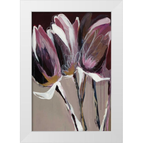 Aubergine Splendor I White Modern Wood Framed Art Print by Maritz, Angela