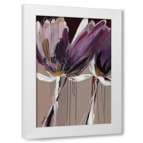 Aubergine Splendor II White Modern Wood Framed Art Print by Maritz, Angela