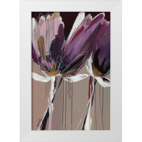 Aubergine Splendor II White Modern Wood Framed Art Print by Maritz, Angela