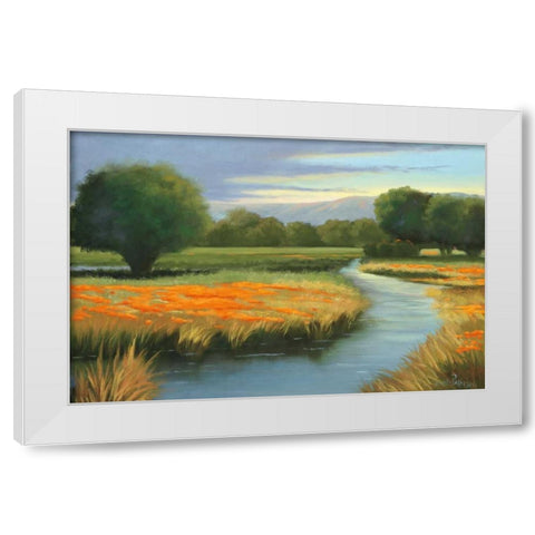 California Orange White Modern Wood Framed Art Print by Peterson, Julie