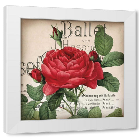 Scent of a Rose I White Modern Wood Framed Art Print by Berg, Sabine
