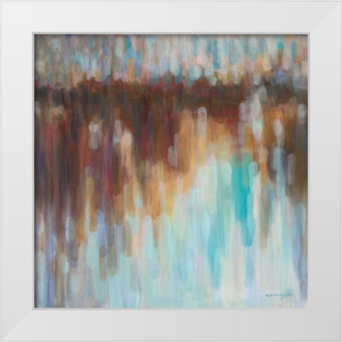 Lights on the Harbour White Modern Wood Framed Art Print by Parker, Karen Lorena