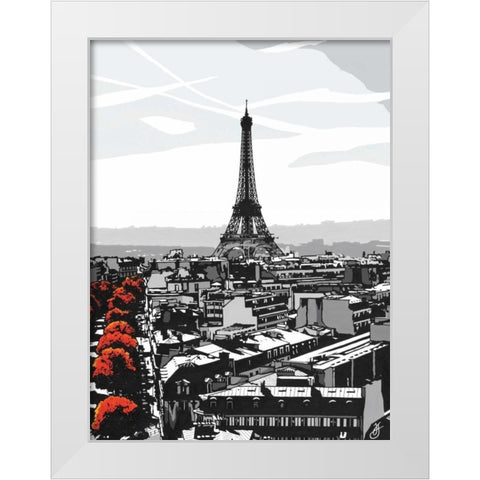 Paris I White Modern Wood Framed Art Print by Fairbrother, Jo