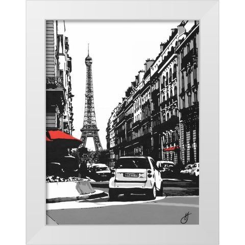 Paris II White Modern Wood Framed Art Print by Fairbrother, Jo
