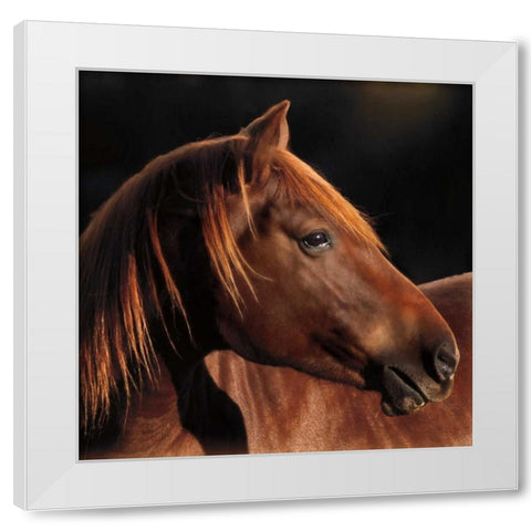 Pretty Girl White Modern Wood Framed Art Print by Caro, Wendy