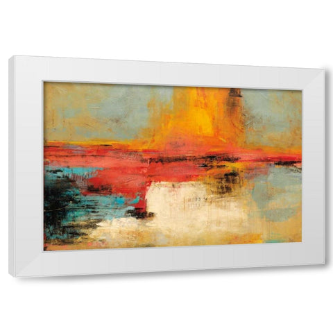 Acertijo White Modern Wood Framed Art Print by Villarreal Santos, Nancy