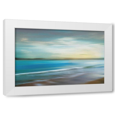 Ocean Plains White Modern Wood Framed Art Print by Venter, Tandi