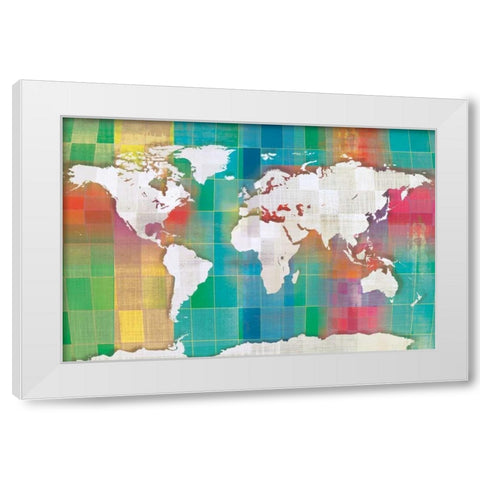 Color My World White Modern Wood Framed Art Print by Venter, Tandi