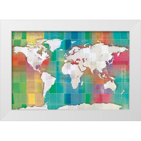 Color My World White Modern Wood Framed Art Print by Venter, Tandi