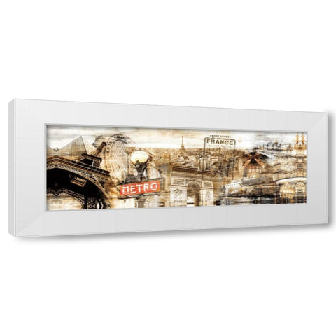 Visiting France White Modern Wood Framed Art Print by Sola, Bresso