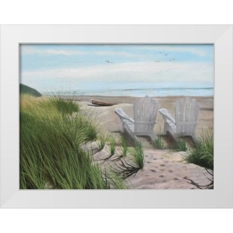 Perfect Spot on the Beach White Modern Wood Framed Art Print by Peterson, Julie