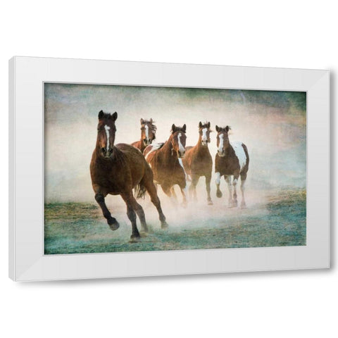 Blaze of Glory White Modern Wood Framed Art Print by Caro, Wendy