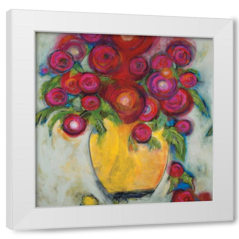 Keyaâ€™s Bouquet  White Modern Wood Framed Art Print by Eider, Georgia
