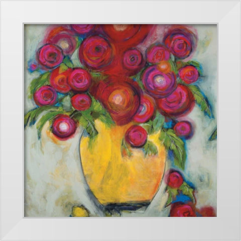 Keyaâ€™s Bouquet  White Modern Wood Framed Art Print by Eider, Georgia