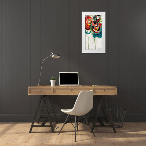 Wasabi Rose I White Modern Wood Framed Art Print by Maritz, Angela