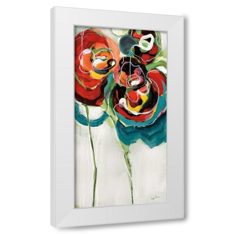 Wasabi Rose I White Modern Wood Framed Art Print by Maritz, Angela