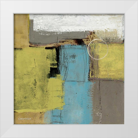 Houseblend I White Modern Wood Framed Art Print by Cardenas, Jason